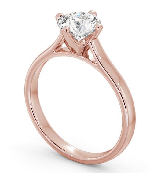 Round Diamond 4 Prong Engagement Ring 18K Rose Gold Solitaire ENRD120_RG_THUMB1