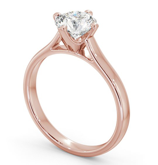 Round Diamond 4 Prong Engagement Ring 18K Rose Gold Solitaire ENRD120_RG_THUMB1 