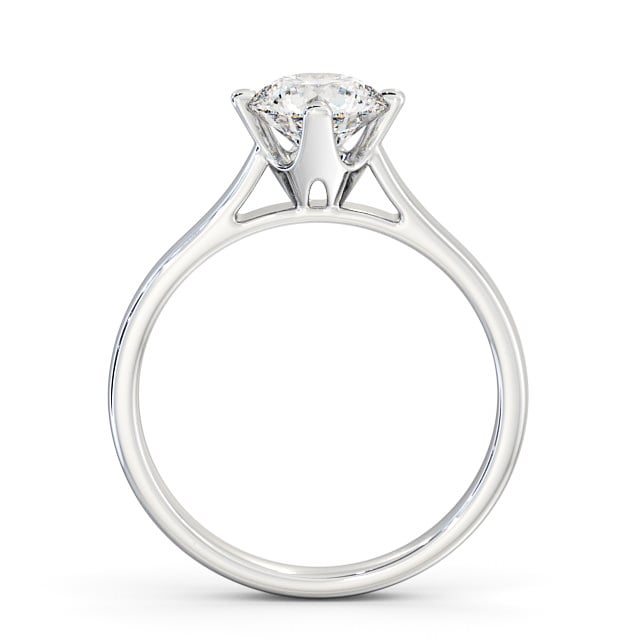 Round Diamond Engagement Ring Palladium Solitaire - Nela ENRD120_WG_UP