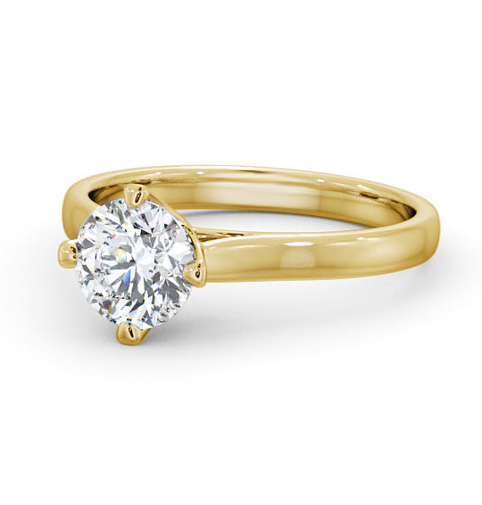 Nela Round Diamond Engagement Ring Rotated Head ENRD120_YG_THUMB2 