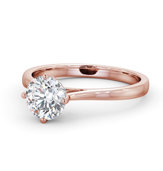  Round Diamond Engagement Ring 18K Rose Gold Solitaire - Estelle ENRD122_RG_THUMB2 