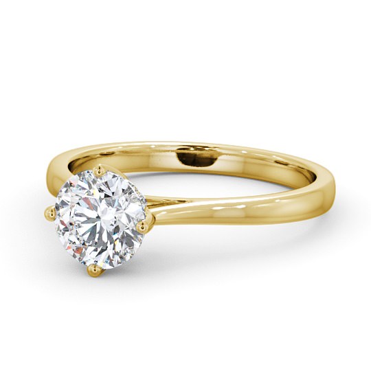  Round Diamond Engagement Ring 9K Yellow Gold Solitaire - Estelle ENRD122_YG_THUMB2 