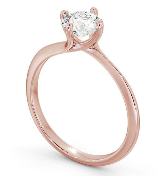 Round Diamond Sweeping Prongs Engagement Ring 18K Rose Gold Solitaire ENRD123_RG_THUMB1 