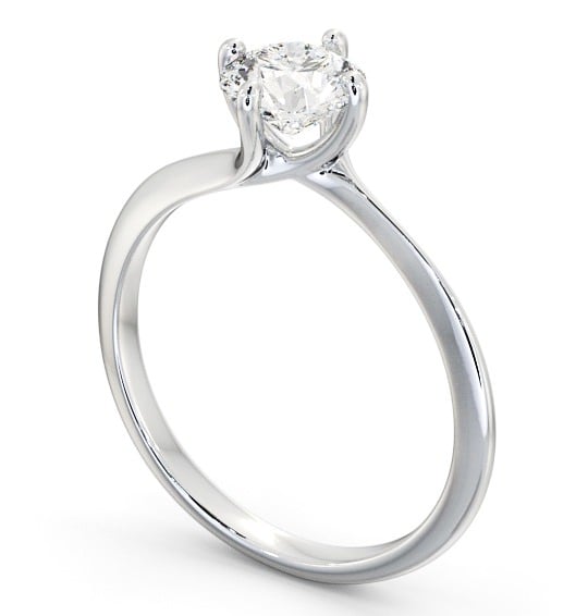 Round Diamond Engagement Ring 18K White Gold Solitaire - Livia ENRD123_WG_THUMB1