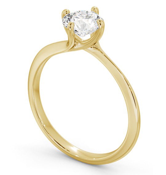 Round Diamond Sweeping Prongs Engagement Ring 18K Yellow Gold Solitaire ENRD123_YG_THUMB1 