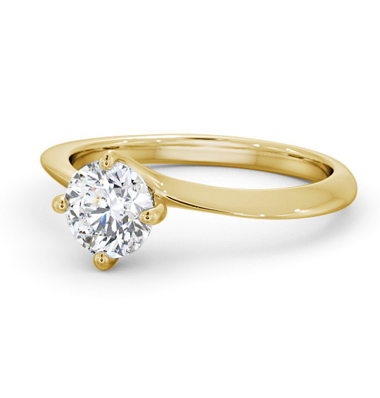 Livia Round Diamond Engagement Ring Sweeping Band ENRD123_YG_THUMB2 