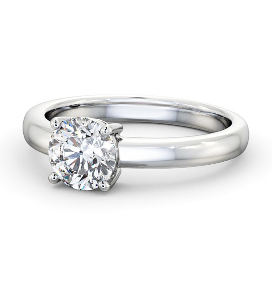 Maura Round Diamond Engagement Ring Low Set ENRD124_WG_THUMB2 