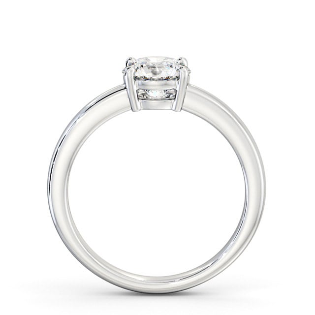 Round Diamond Engagement Ring Palladium Solitaire - Maura ENRD124_WG_UP