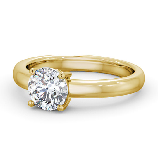 Maura Round Diamond Engagement Ring Low Set ENRD124_YG_THUMB2 