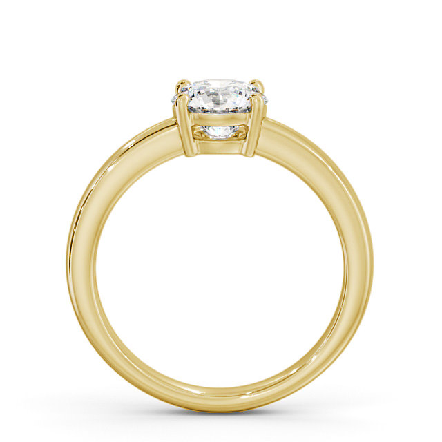 Round Diamond Engagement Ring 18K Yellow Gold Solitaire - Maura ENRD124_YG_UP