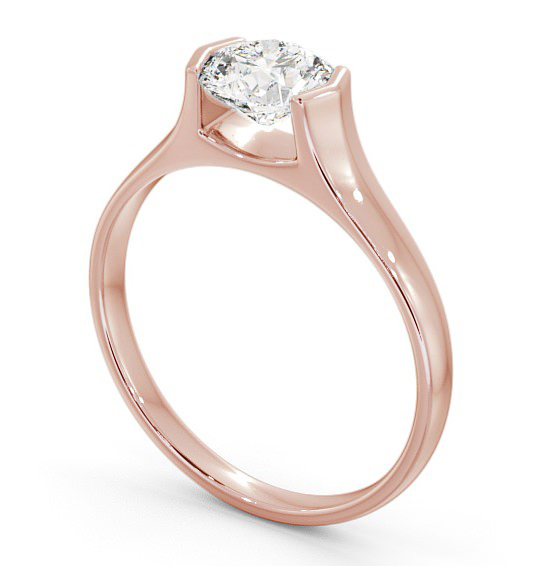 Round Diamond Tension Set Engagement Ring 9K Rose Gold Solitaire ENRD126_RG_THUMB1