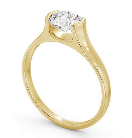 Round Diamond Tension Set Engagement Ring 9K Yellow Gold Solitaire ENRD126_YG_THUMB1 