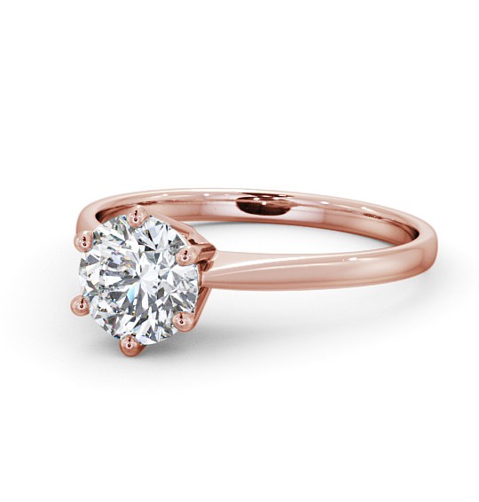  Round Diamond Engagement Ring 18K Rose Gold Solitaire - Regina ENRD127_RG_THUMB2 