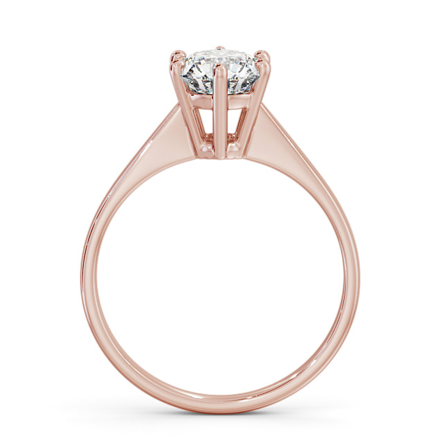 Round Diamond Engagement Ring 18K Rose Gold Solitaire - Regina ...