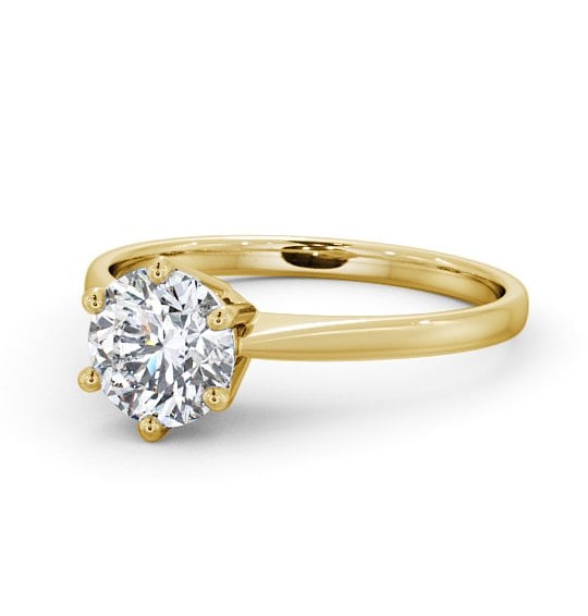  Round Diamond Engagement Ring 9K Yellow Gold Solitaire - Regina ENRD127_YG_THUMB2 
