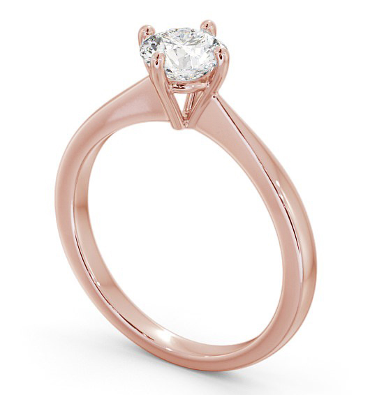 Round Diamond Rotated Head Engagement Ring 18K Rose Gold Solitaire ENRD128_RG_THUMB1 