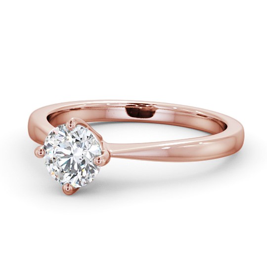  Round Diamond Engagement Ring 18K Rose Gold Solitaire - Alba ENRD128_RG_THUMB2 