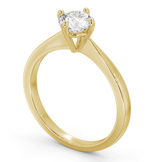 Round Diamond Rotated Head Engagement Ring 9K Yellow Gold Solitaire ENRD128_YG_THUMB1 