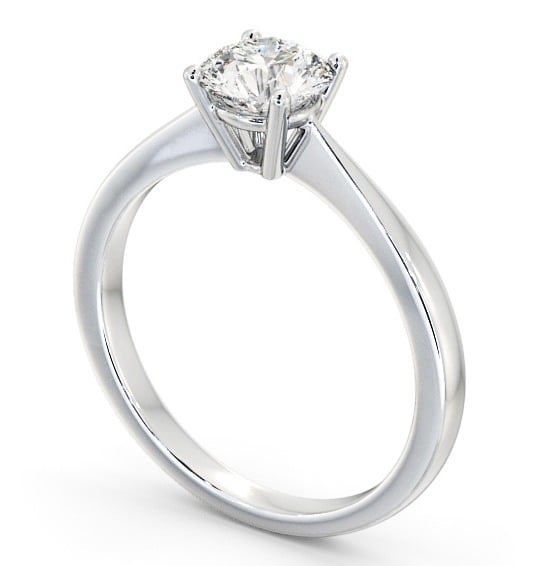  Round Diamond Engagement Ring 18K White Gold Solitaire - Floriane ENRD129_WG_THUMB1 