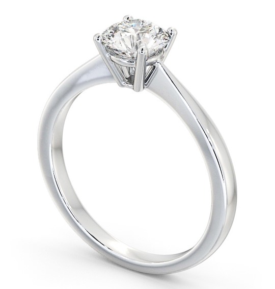 Round Diamond Classic 4 Prong Engagement Ring Platinum Solitaire ENRD129_WG_THUMB1