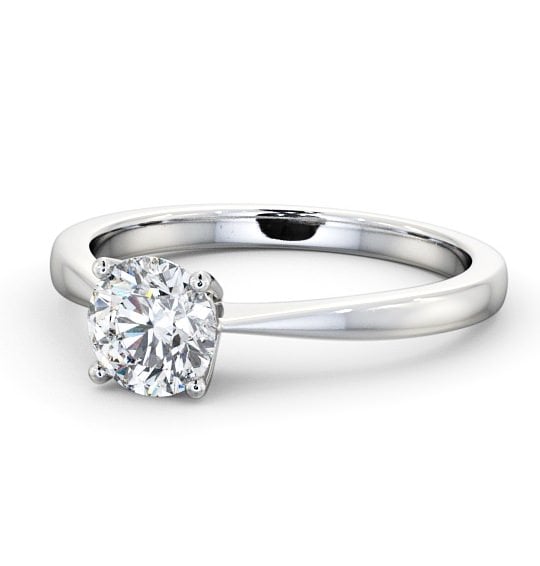 Round Diamond Engagement Ring 18K White Gold Solitaire - Floriane ENRD129_WG_THUMB2 