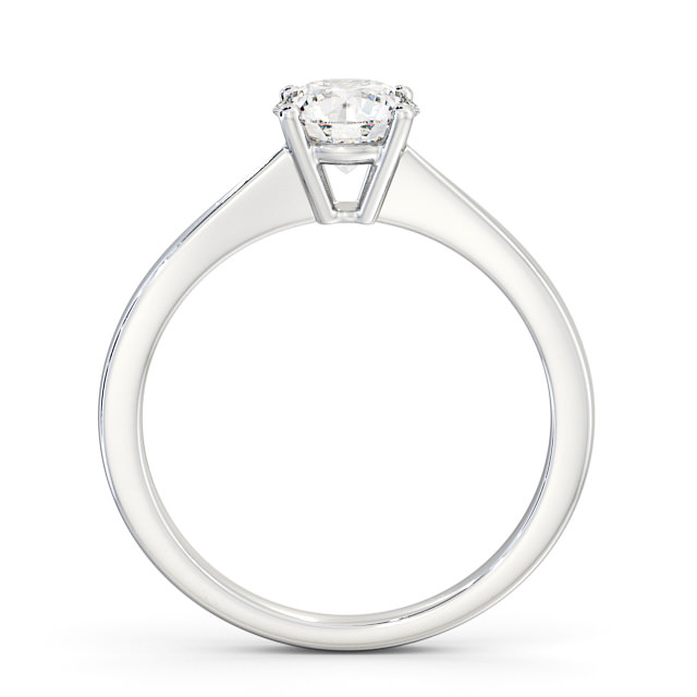 Round Diamond Engagement Ring 9K White Gold Solitaire - Floriane ENRD129_WG_UP