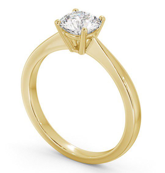 Round Diamond Classic 4 Prong Engagement Ring 18K Yellow Gold Solitaire ENRD129_YG_THUMB1 
