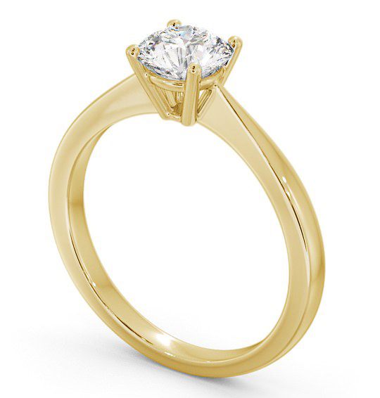 Round Diamond Classic 4 Prong Engagement Ring 9K Yellow Gold Solitaire ENRD129_YG_THUMB1