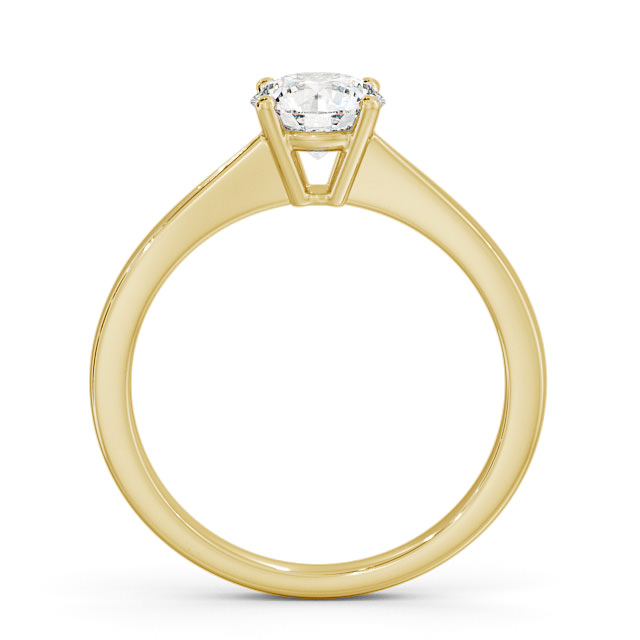 Round Diamond Engagement Ring 9K Yellow Gold Solitaire - Floriane ENRD129_YG_UP