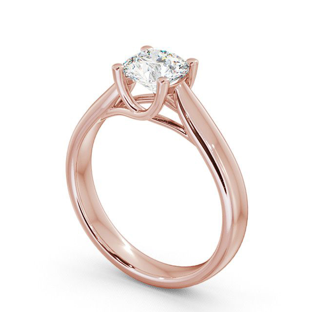 Round Diamond Engagement Ring 9K Rose Gold Solitaire - Dulwich ENRD12_RG_SIDE