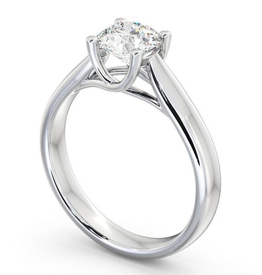 Round Diamond Engagement Ring 9K White Gold Solitaire - Dulwich ENRD12_WG_THUMB1