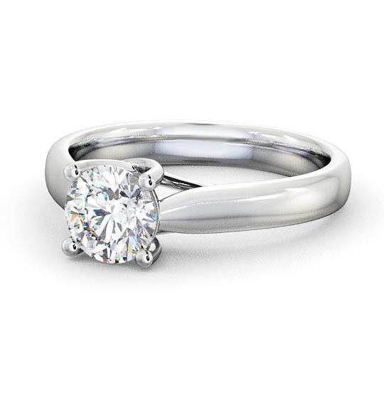 Dulwich Round Diamond Engagement Ring Wide Band ENRD12_WG_THUMB2 
