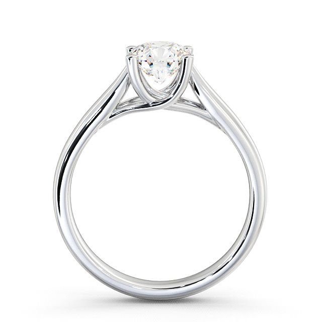 Round Diamond Engagement Ring Platinum Solitaire - Dulwich ENRD12_WG_UP
