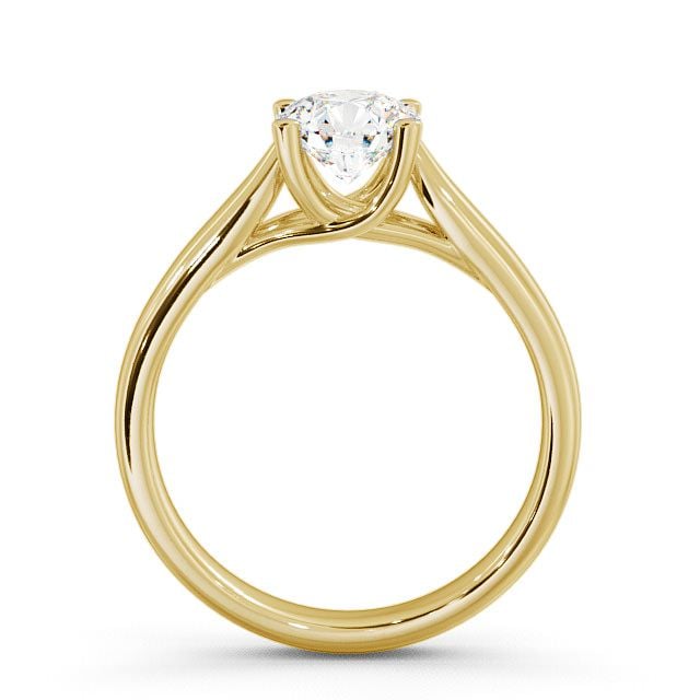 Round Diamond Engagement Ring 18K Yellow Gold Solitaire - Dulwich ENRD12_YG_UP