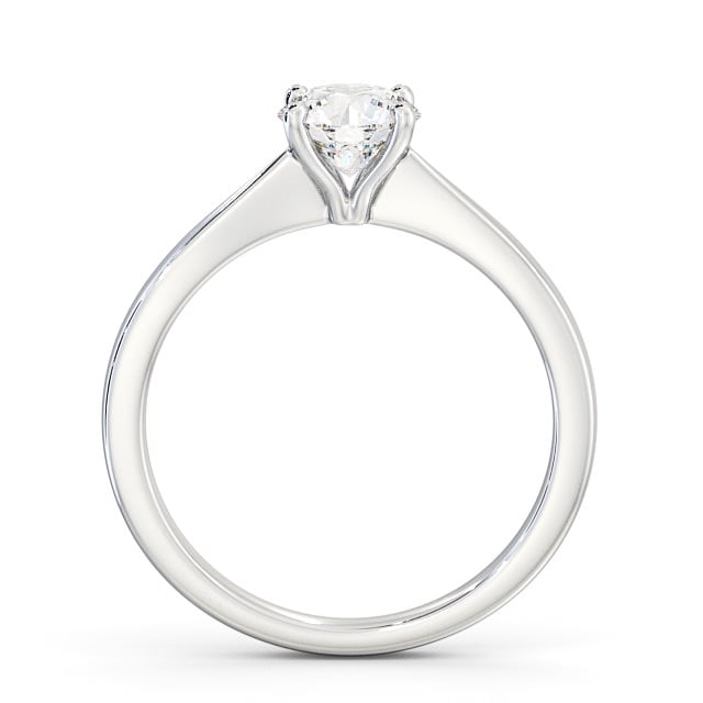 Round Diamond Engagement Ring 18K White Gold Solitaire - Corby ENRD130_WG_UP
