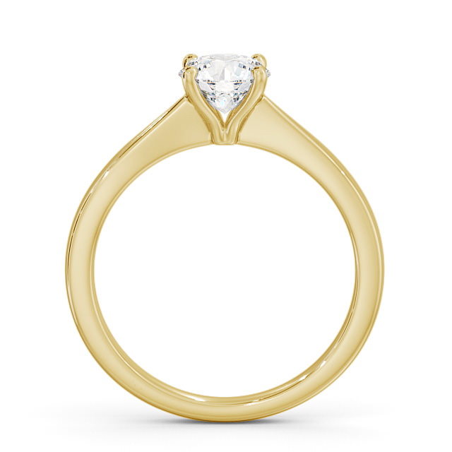 Round Diamond Engagement Ring 9K Yellow Gold Solitaire - Corby ENRD130_YG_UP