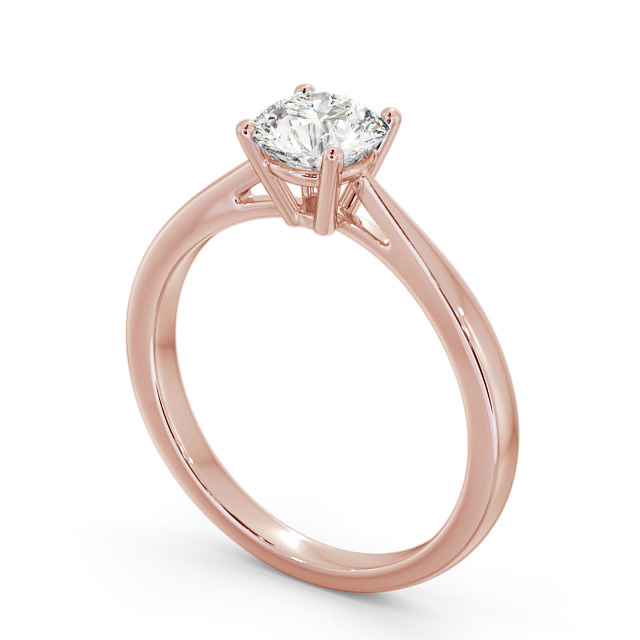 Round Diamond Engagement Ring 9K Rose Gold Solitaire - Glenoe