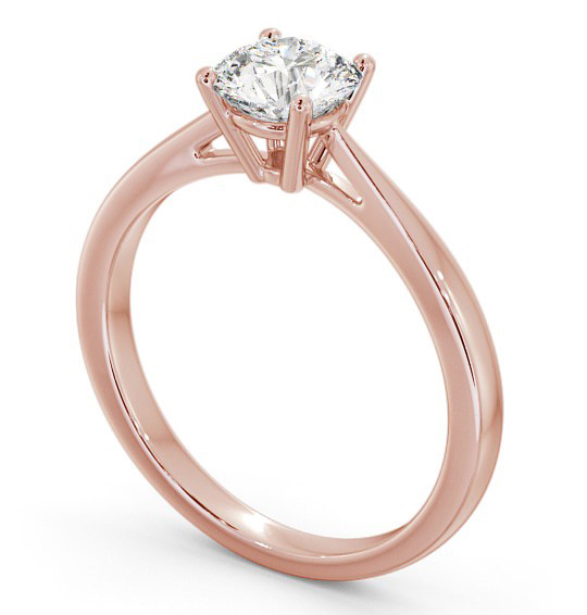 Round Diamond Classic 4 Prong Engagement Ring 18K Rose Gold Solitaire ENRD131_RG_THUMB1 