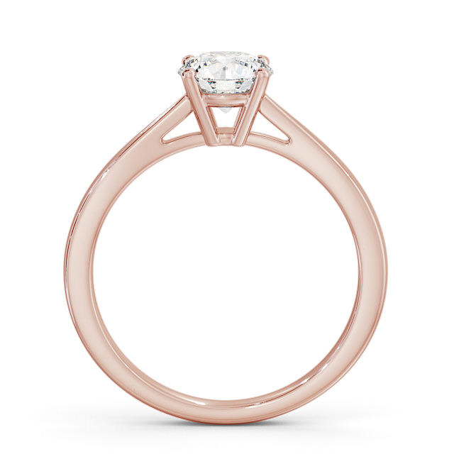 Round Diamond Engagement Ring 9K Rose Gold Solitaire - Glenoe ENRD131_RG_UP