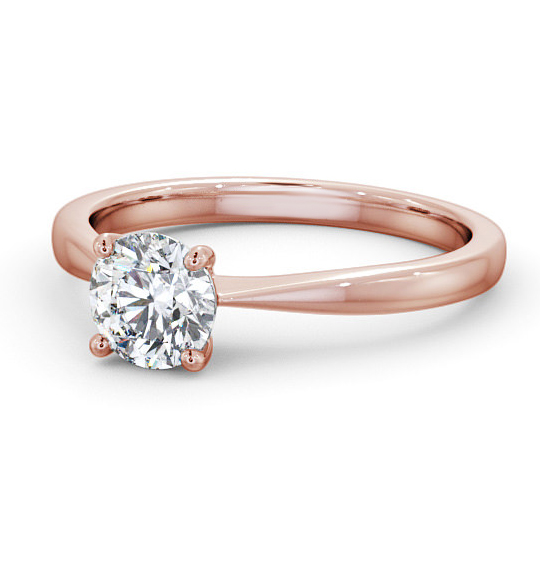 Rose Round Diamond Engagement Ring Tapered Band ENRD134_RG_THUMB2 