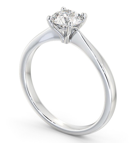 Round Diamond Classic Style Engagement Ring Palladium Solitaire ENRD134_WG_THUMB1 