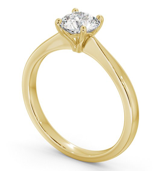 Round Diamond Classic Style Engagement Ring 9K Yellow Gold Solitaire ENRD134_YG_THUMB1