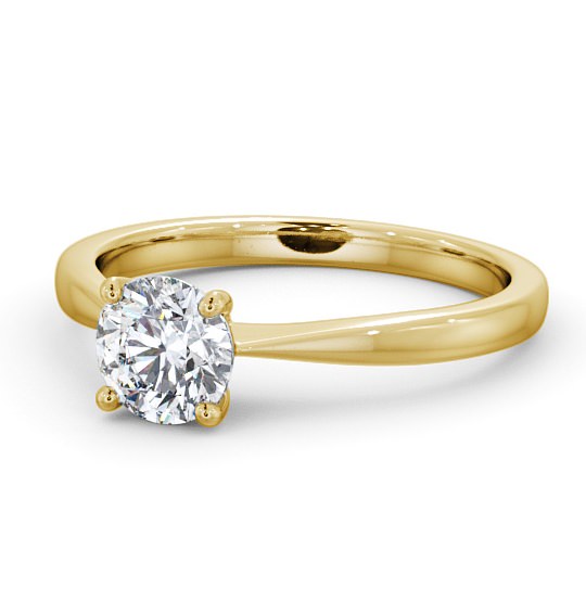 Round Diamond Classic Style Engagement Ring 18K Yellow Gold Solitaire ENRD134_YG_THUMB2 