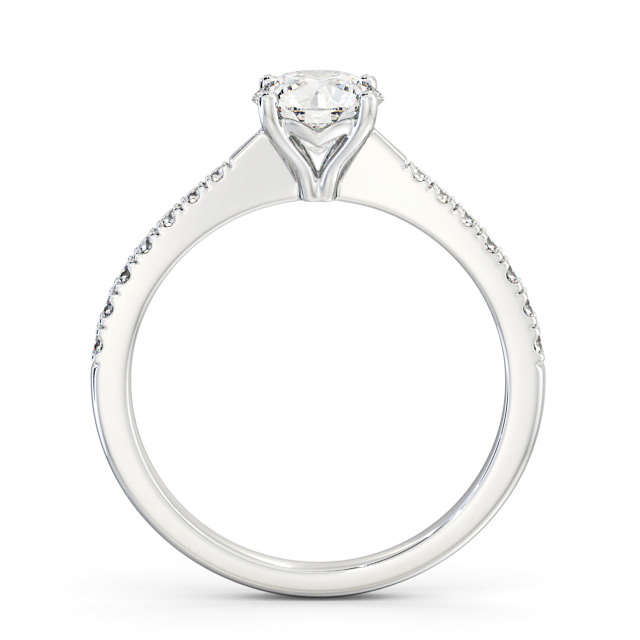 Round Diamond Engagement Ring Palladium Solitaire With Side Stones - Wilton ENRD134S_WG_UP