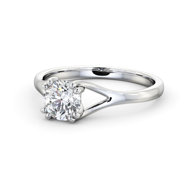 Round Diamond Engagement Ring Palladium Solitaire - Laviana ENRD135_WG_FLAT