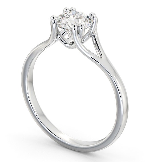 Round Diamond Engagement Ring Palladium Solitaire - Laviana ENRD135_WG_THUMB1