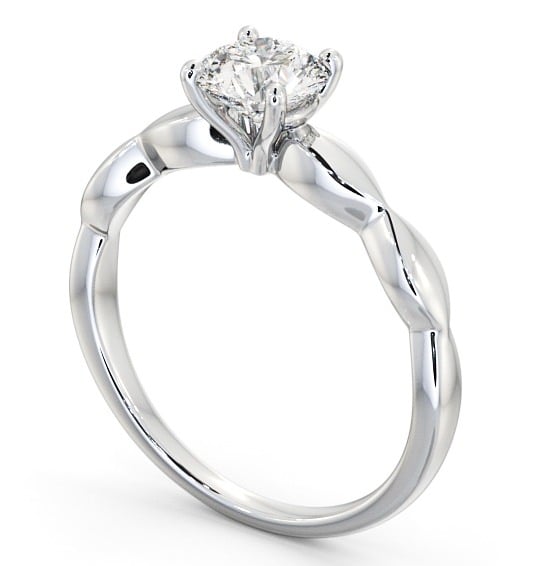 Round Diamond Engagement Ring Palladium Solitaire - Disley ENRD136_WG_THUMB1