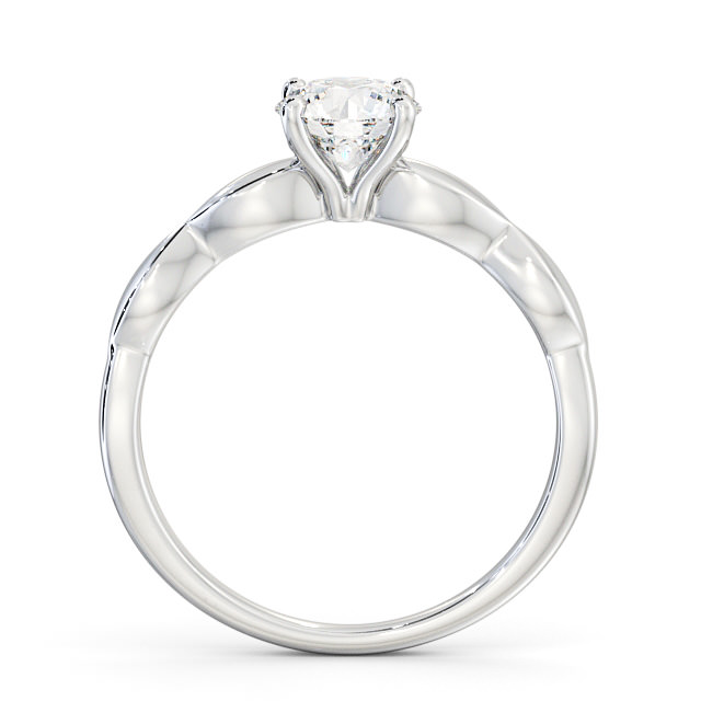Round Diamond Engagement Ring Platinum Solitaire - Disley ENRD136_WG_UP
