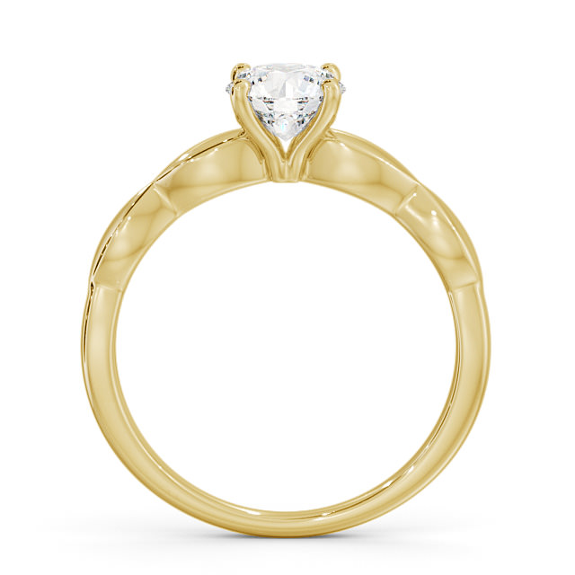 Round Diamond Engagement Ring 9K Yellow Gold Solitaire - Disley ENRD136_YG_UP