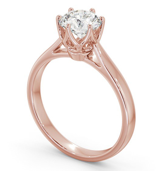 Round Diamond Regal Design Engagement Ring 18K Rose Gold Solitaire ENRD137_RG_THUMB1 